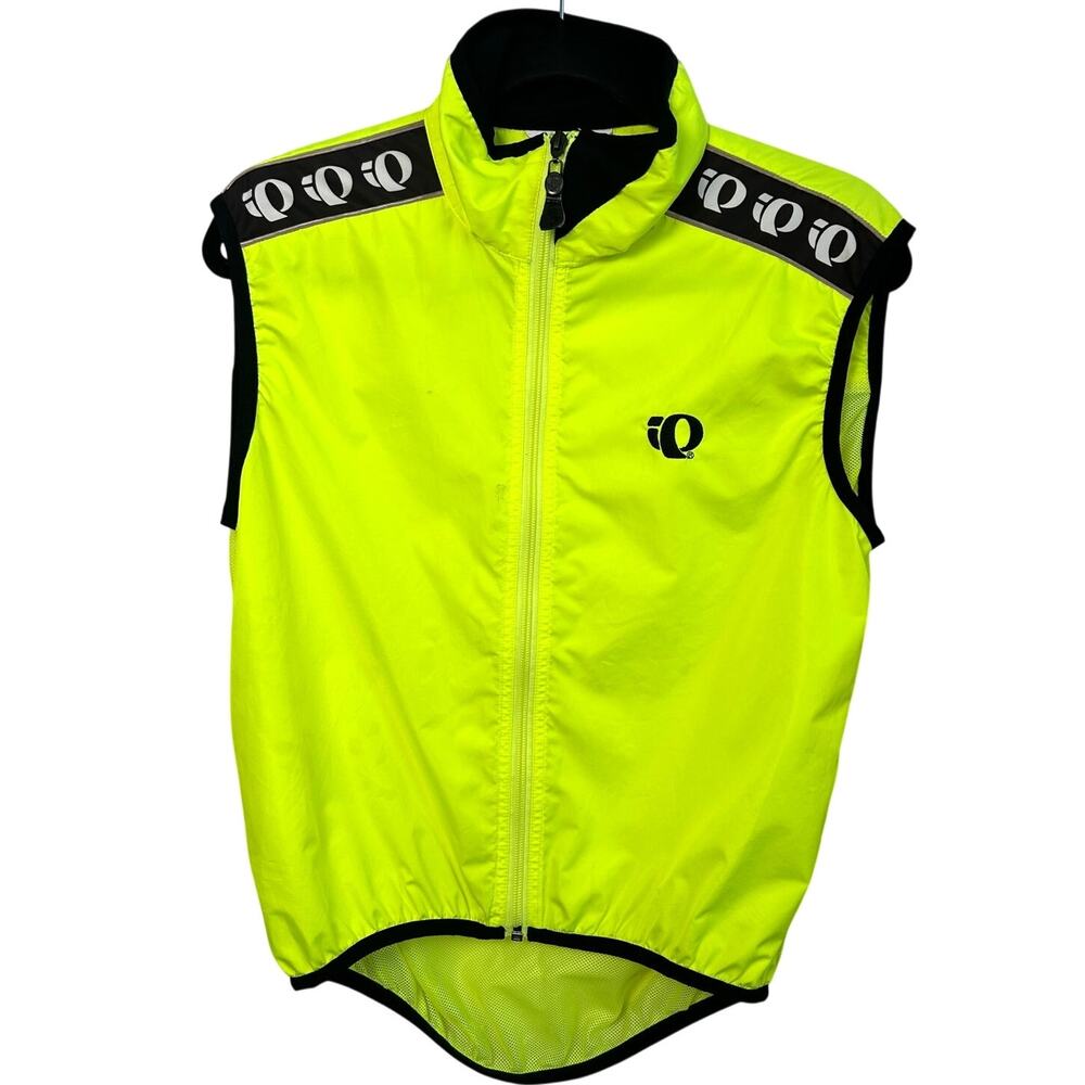 Pearl Izumi Cycling Vest Neon Yellow Reflective Mesh Back Size S Running Ripstop